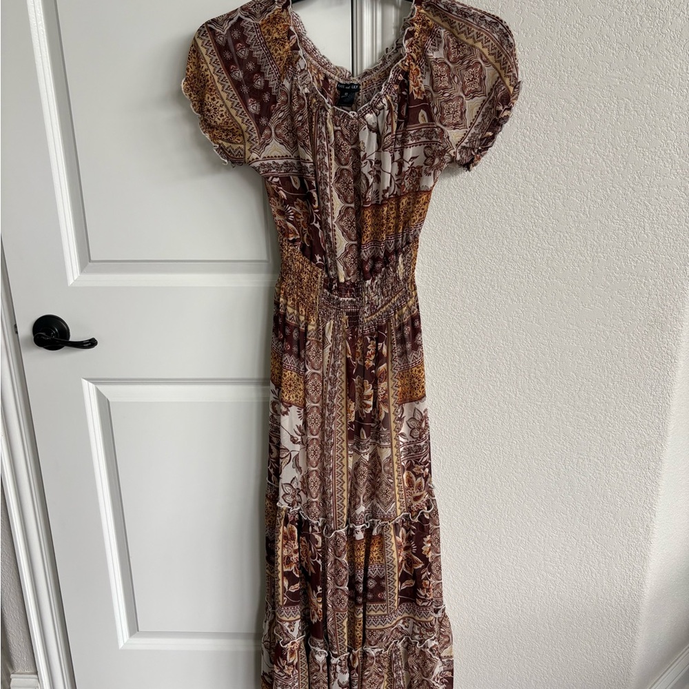 Bohemian Patchwork Maxi Dress